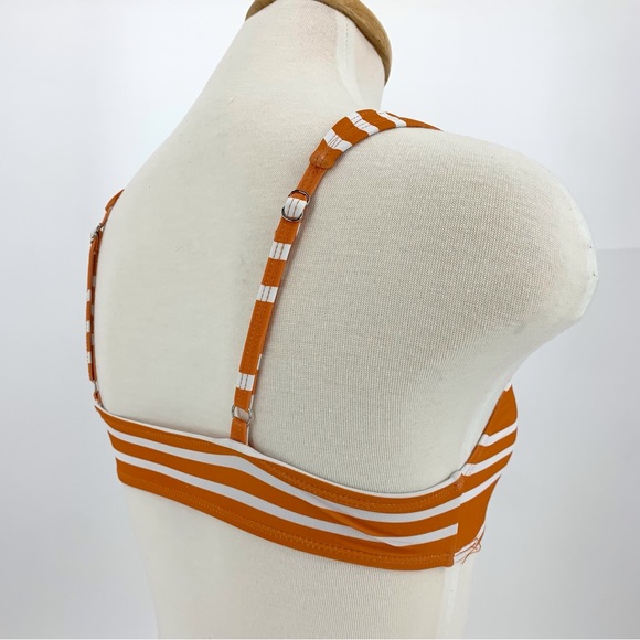 NaNa NWT Orange Striped LES ILES Naomi Bralette Bikini Top, XS - Picture 6 of 16